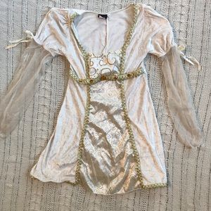 Renaissance cream and gold dress